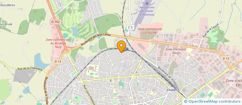 localisation de l'entreprise PAJEBAT à CHOLET
