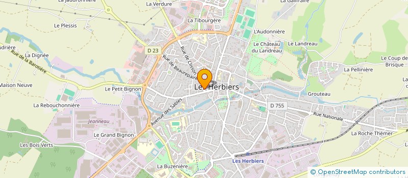 localisation de l'entreprise PAJELO à LES HERBIERS