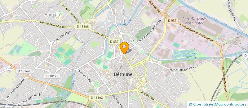 localisation de l'entreprise PAJEX à BETHUNE