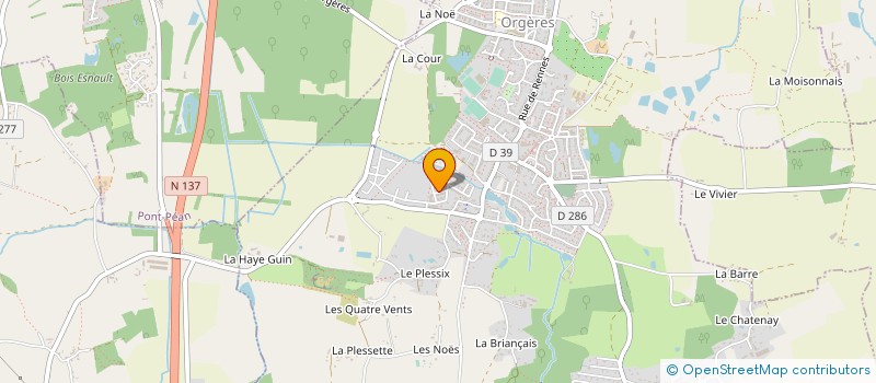 localisation de l'entreprise PAJGANE CONSTRUCTION  ORGERES