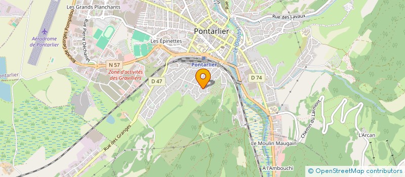 localisation de l'entreprise PAJIC  PONTARLIER