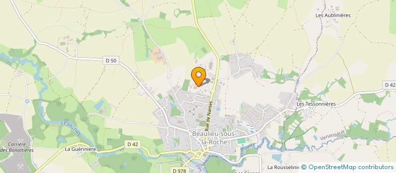 localisation de l'entreprise PAJOT CARRELAGE  BEAULIEU-SOUS-LA-ROCHE