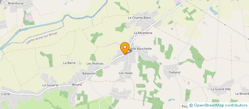 localisation de l'entreprise PAJOT TRANSPORTS ET TP  SAINTE ANNE SUR BRIVET