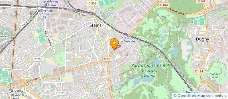 localisation de l'entreprise PAK à STAINS