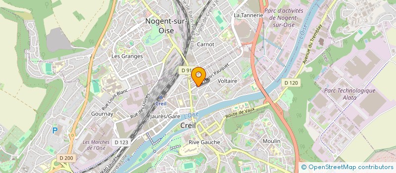 localisation de l'entreprise PAK-FOODS à CREIL