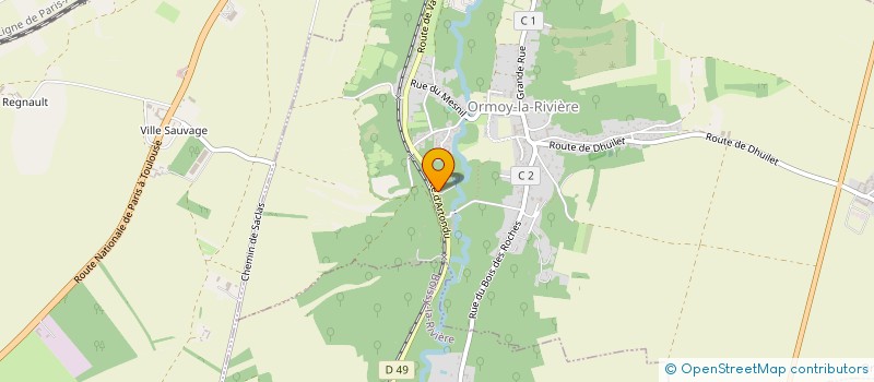 localisation de l'entreprise PAK IMMO  ORMOY-LA-RIVIERE