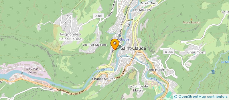 localisation de l'entreprise PAK IMMO  SAINT-CLAUDE