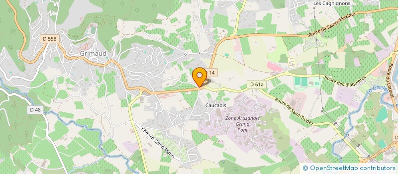localisation de l'entreprise PAK1 à GRIMAUD