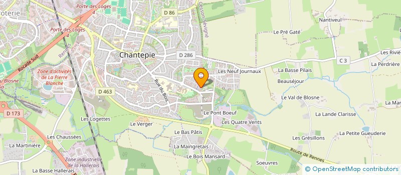 localisation de l'entreprise PAL  CHANTEPIE
