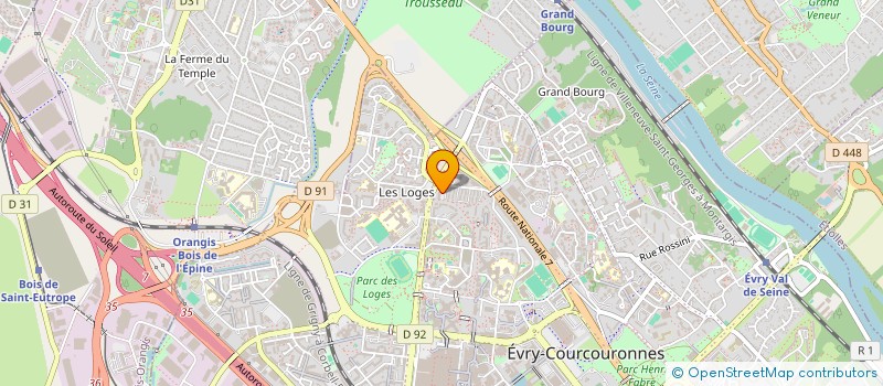 localisation de l'entreprise PAL-EMBALLAGES  EVRY-COURCOURONNES