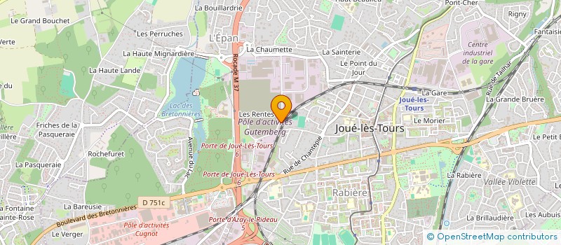 localisation de l'entreprise PALACE  JOUE-LES-TOURS