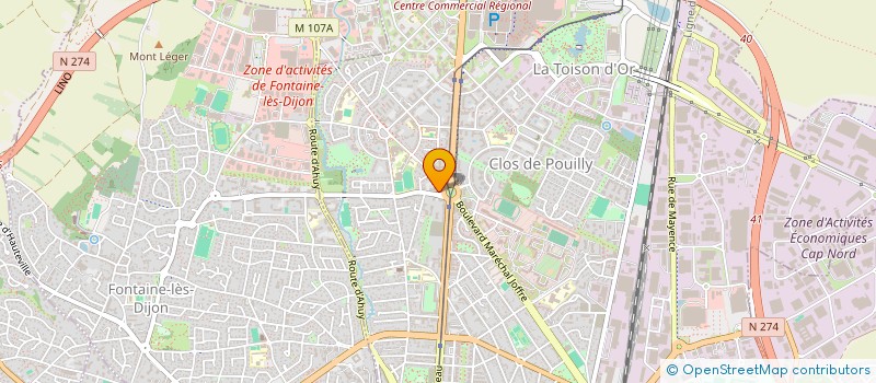 localisation de l'entreprise PALACE à DIJON