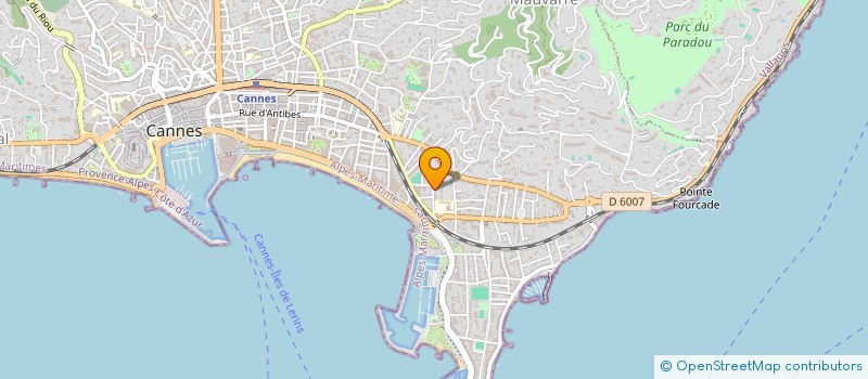 localisation de l'entreprise PALACE COIFFURE à CANNES