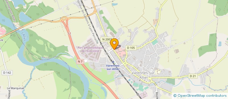 localisation de l'entreprise PALACE DES SAVEURS à VARENNES-SUR-ALLIER