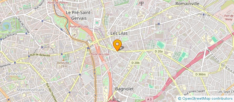 localisation de l'entreprise PALACE FEMININ  LES LILAS
