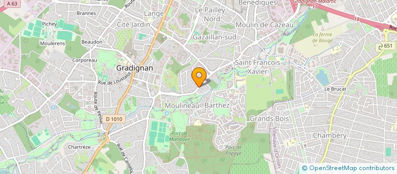 localisation de l'entreprise PALACE33  GRADIGNAN