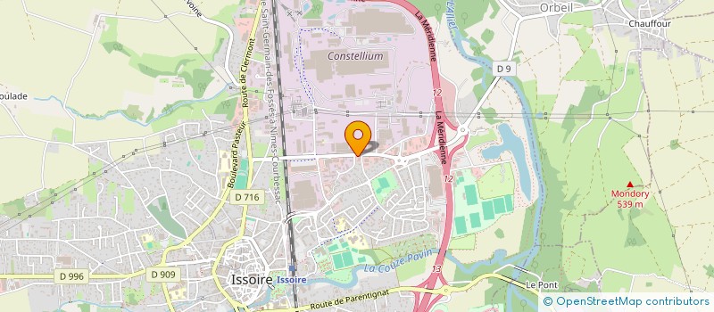 localisation de l'entreprise PALAIS D'ASIE  ISSOIRE