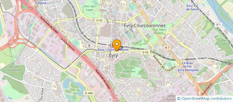 localisation de l'entreprise PALAIS D EVRY 2 à EVRY-COURCOURONNES