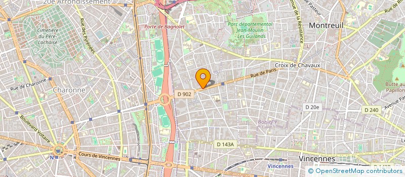 localisation de l'entreprise PALAIS FOOD à MONTREUIL