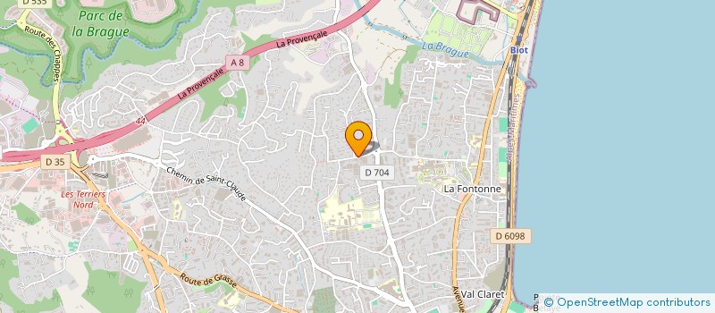 localisation de l'entreprise PALAJE à ANTIBES