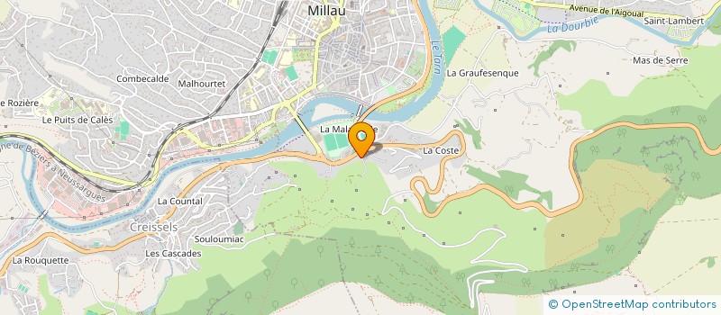 localisation de l'entreprise PALAU à MILLAU