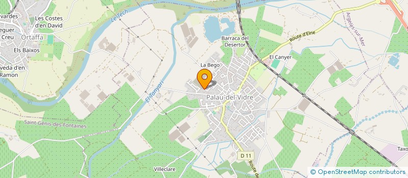 localisation de l'entreprise PALAU SARDANISTE  PALAU-DEL-VIDRE