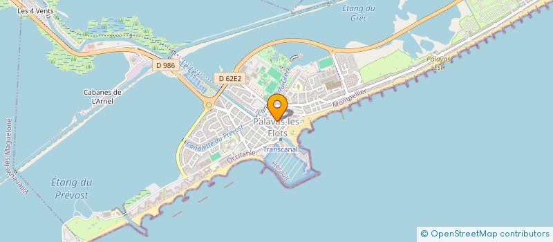 localisation de l'entreprise PALAVAS GESTION SARL à PALAVAS-LES-FLOTS