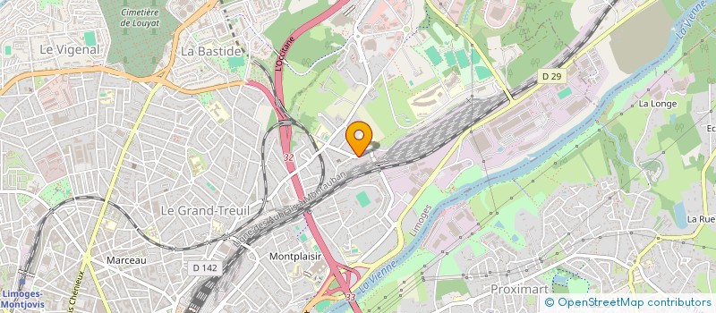 localisation de l'entreprise PALEK à LIMOGES