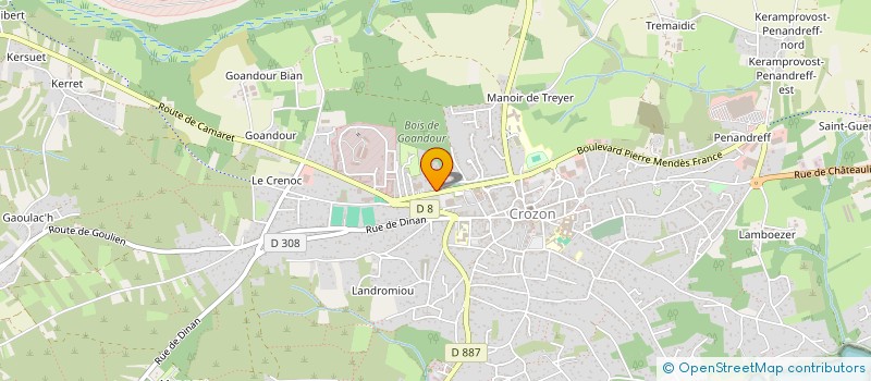 localisation de l'entreprise PALET DU BOUT DU MONDE  CROZON