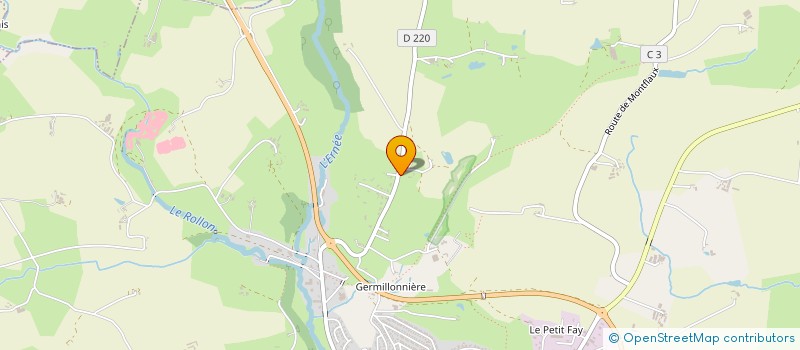 localisation de l'entreprise PALETS CLUB ERNEE  ERNEE