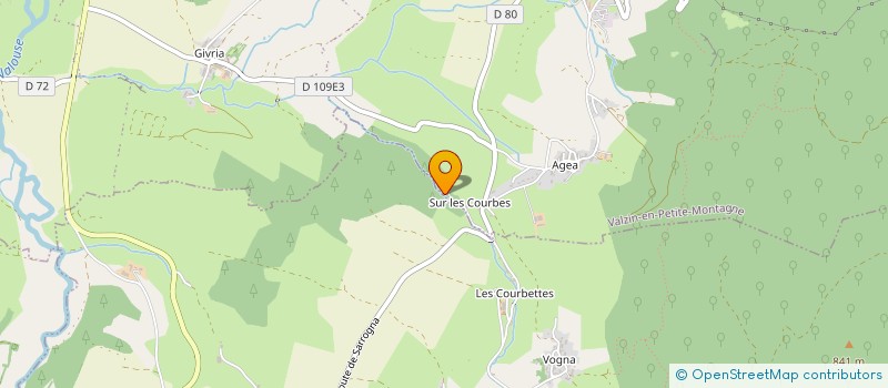 localisation de l'entreprise PALETTE D'ARTS  VALZIN EN PETITE MONTAGNE