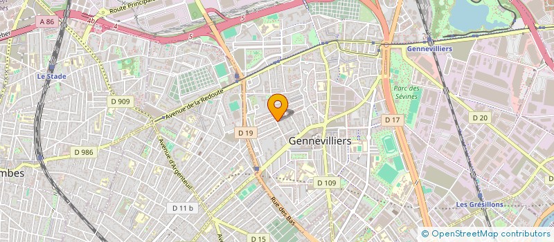 localisation de l'entreprise PALETTE RATTI à GENNEVILLIERS