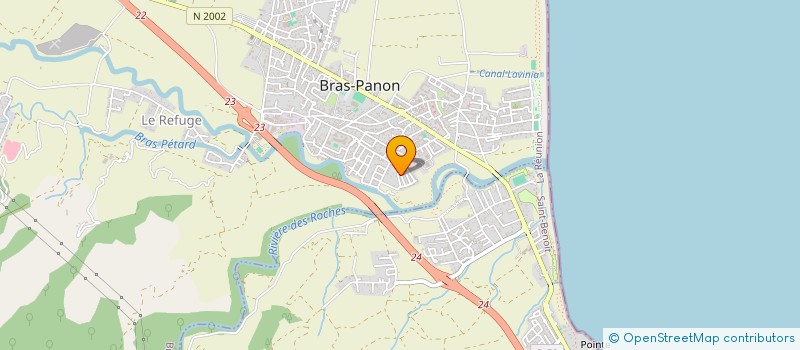 localisation de l'entreprise PALETTE REUNION SARL  BRAS-PANON