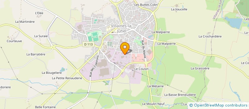 localisation de l'entreprise PALETTES 53 à VILLAINES-LA-JUHEL