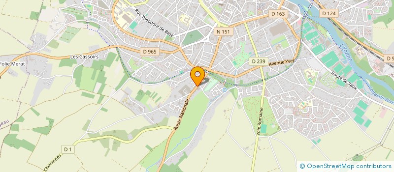 localisation de l'entreprise PALETTES 57  AUXERRE