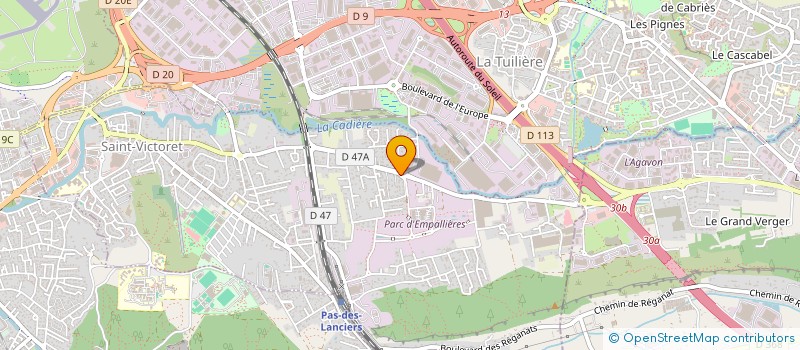 localisation de l'entreprise PALETTES DU SUD à SAINT-VICTORET