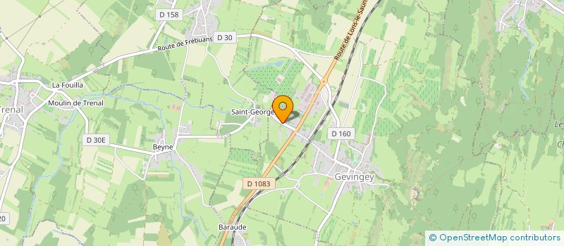 localisation de l'entreprise PALETTES FRANCHE COMTE à GEVINGEY