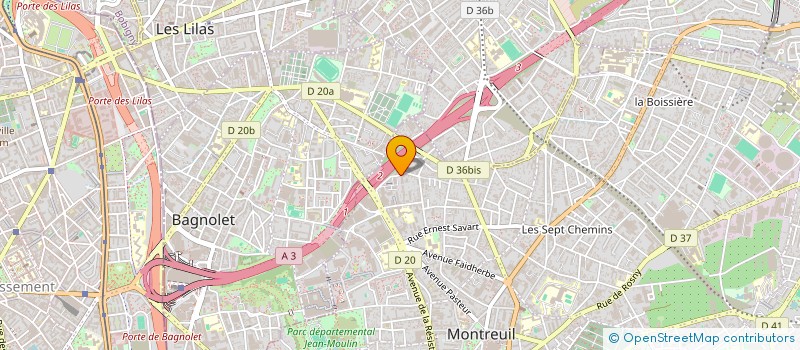 localisation de l'entreprise PALIMPSESTE URBAIN à MONTREUIL