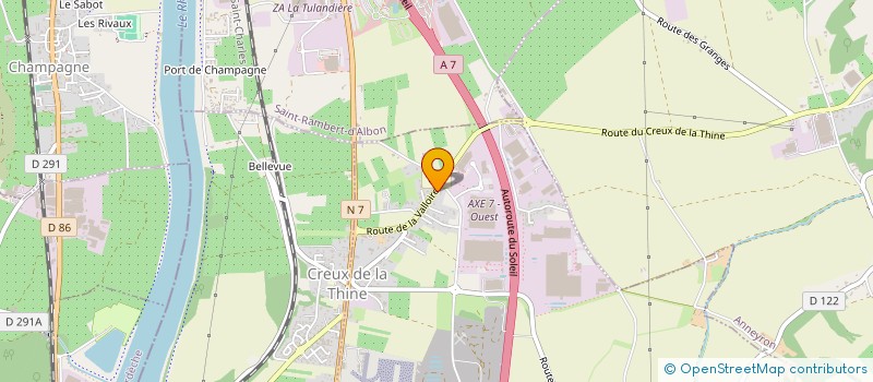 localisation de l'entreprise PALISSE à ALBON