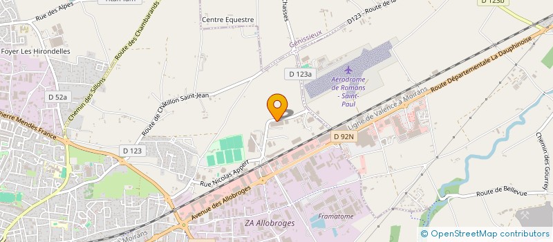 localisation de l'entreprise PALITER DEVELOPPEMENT à ROMANS-SUR-ISERE