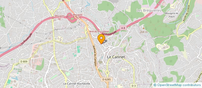 localisation de l'entreprise PALLADIO ASSOCIATE à LE CANNET