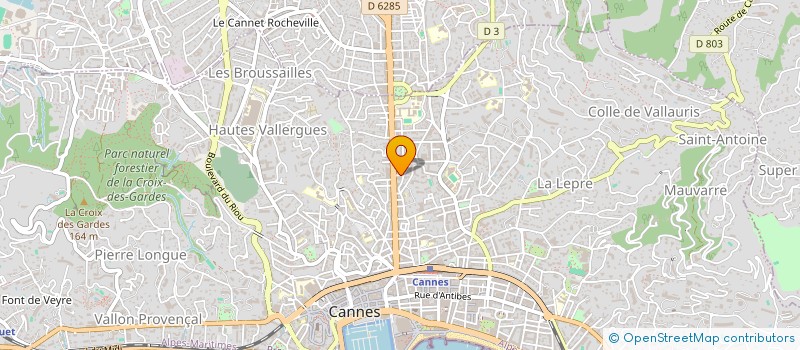 localisation de l'entreprise PALLADIO INGENIERIE à CANNES