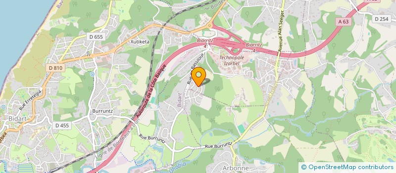 localisation de l'entreprise PALLOUME à BIDART