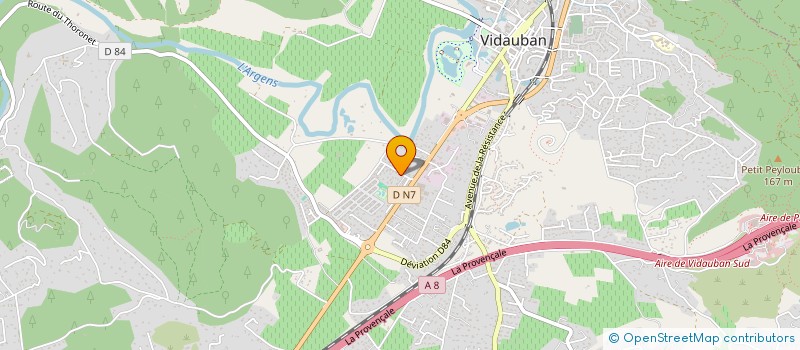 localisation de l'entreprise PALM AZUR CONSTRUCTION  VIDAUBAN