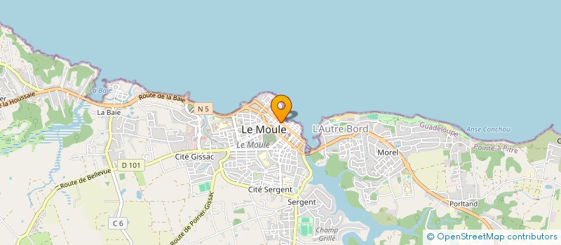 localisation de l'entreprise PALM BAY à LE MOULE