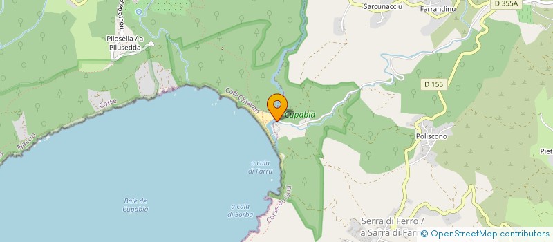 localisation de l'entreprise PALM BEACH CUPABIA  SERRA-DI-FERRO