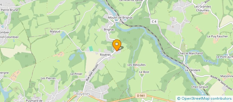 localisation de l'entreprise PALM IMMOBILIERE  SAINT-LEONARD-DE-NOBLAT