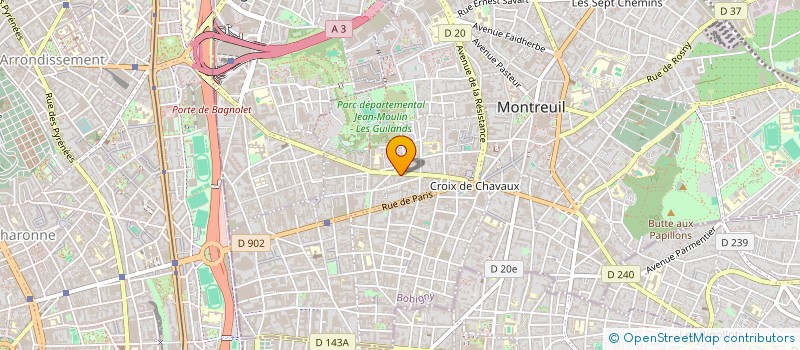 localisation de l'entreprise PALM PROD à MONTREUIL