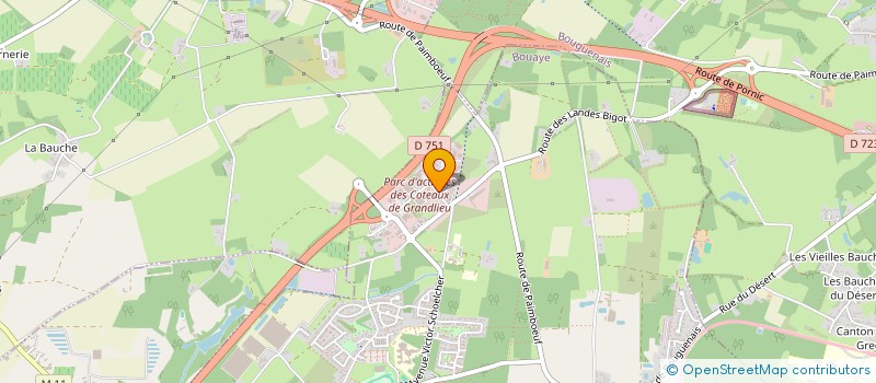 localisation de l'entreprise PALMA AQUITAINE  BOUAYE