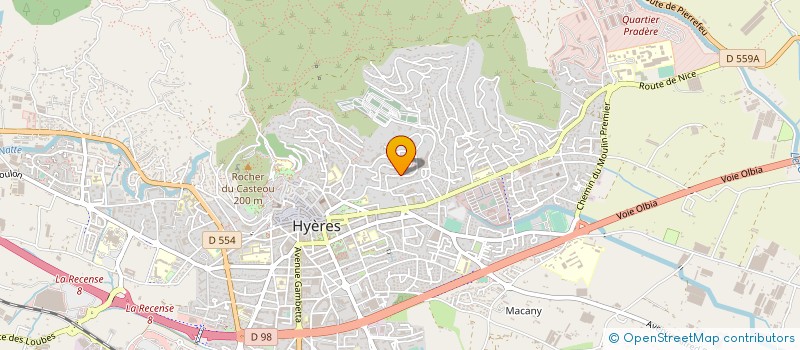 localisation de l'entreprise PALMACEA à HYERES